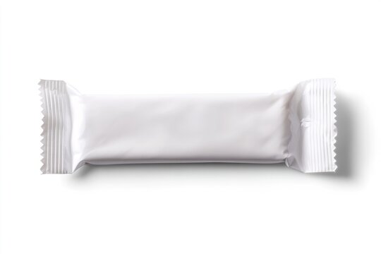 White blank energy bar packaging isolated transparent background

