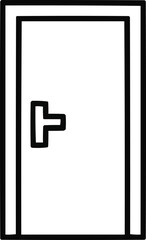 Minimalist Door Outline Icon Entry and Exit Access Symbol