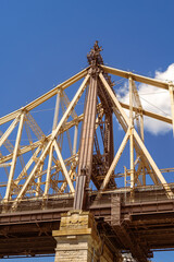 Steel Truss Bridge Against Clear Blue Sky 