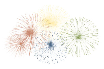 Obraz premium Firework burst of colorful light streaks and splashes on black