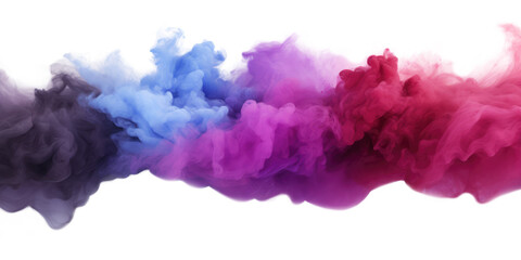 Fototapeta premium Transparent Colorful Abstract Smoke Wave PNG