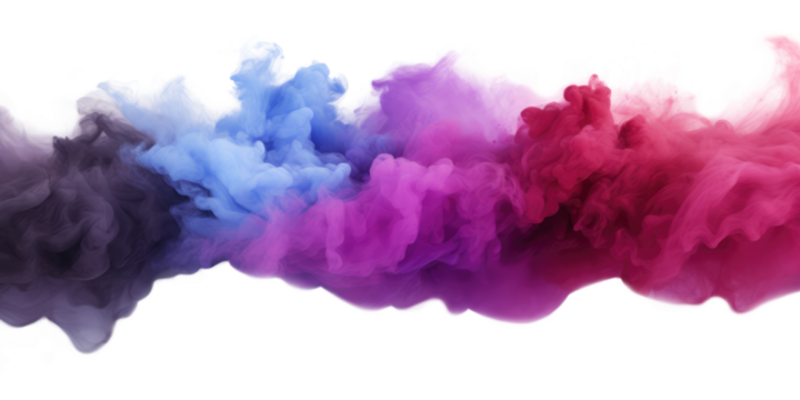 Transparent Colorful Abstract Smoke Wave PNG 

