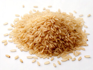 rice on a wooden spoon. food, rice, grain, seed, brown, cereal, healthy, white, oat, organic, ingredient, isolated, texture, raw, dry, heap, agriculture, wheat, closeup, vegetarian, macro, corn, oats,