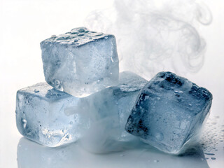 ice cubes isolated on white. ice, cube, cold, water, blue, isolated, frozen, cool, white, drink, clear, transparent, cubes, wet, drop, reflection, frost, melting, freshness, solid, freeze, square, liq