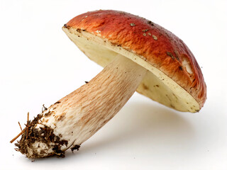 mushrooms on a white background. mushroom, isolated, food, boletus, edible, white, fungus, brown, nature, cep, raw, autumn, cap, vegetable, forest, fungi, ingredient, fresh, healthy, organic, mushroom