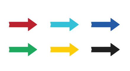 Set of colorful arrow illustrations, perfect for adding a touch of direction to your designs and presentations