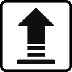 Vector illustration of a this way up symbol