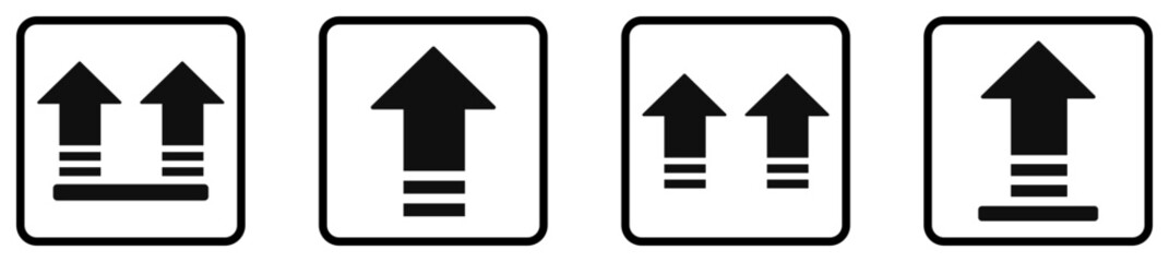 Set of this way up icon