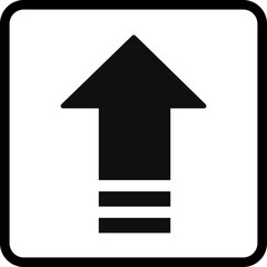 Vector illustration of a this way up sign