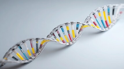 Genetic engineering theme, simply showing the structure of a gene cloning vector (plasmid), labeling promoter, target gene, and resistance gene regions, background is light gray