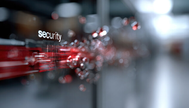 Cybersecurity warning alert shown on digital interface, representing data breach and system vulnerability, Hacking attempt detected on computer screen