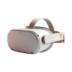 VR headset, light beige, adjustable straps