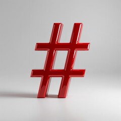 Obraz premium Hashtag in 3D gloss