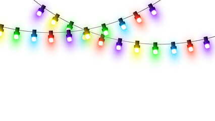 3d colorful garland light 