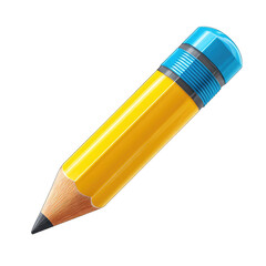 Yellow pencil with teal cap