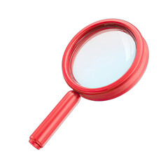 Red magnifying glass icon