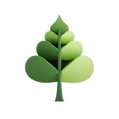 Stylized green leaf graphic