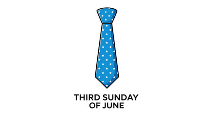 Fathers Day Celebration with Blue Polka Dot Necktie.
