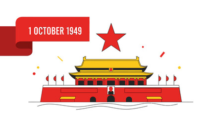 Tiananmen Square Celebration of the Founding of the Peoples Republic of China.