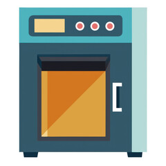 Modern microwave oven appliance isolated on transparent background