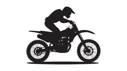 Motocross rider silhouette art