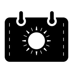 Fototapeta premium summer season calendar glyph icon