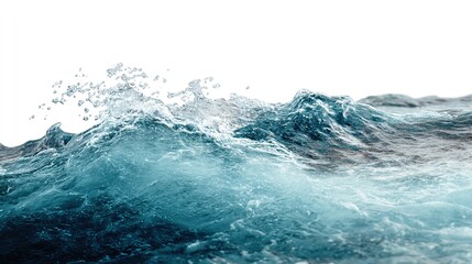 透明な背景に隔離された海の波