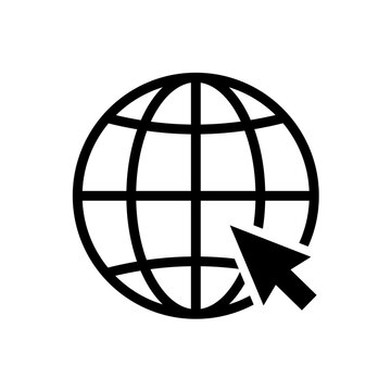 Go to website world wide web, globe, Click to go to website    - simple   vector icon