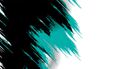 abstract grunge texture and halftone banner design