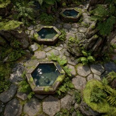 Ancient Forest Pools with Hexagonal Basins.