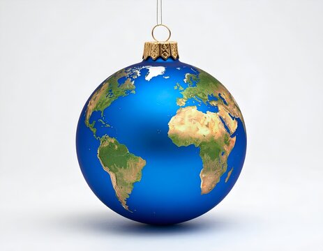earth globe with christmas tree