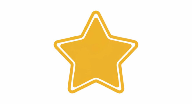 A simple yellow star icon. Flat vector graphic for rating, review, and favorite symbols. Isolated design element