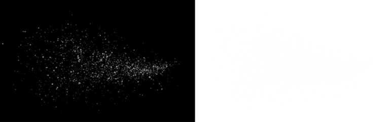 clean white powder stream sweeping right with textured industrial and