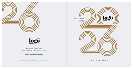 2026 logo and premium wish card. Happy new Year.