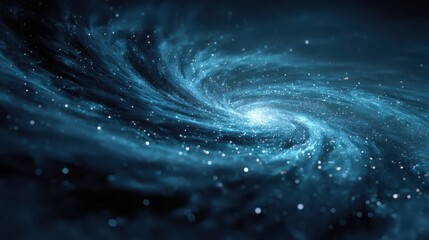 A mesmerizing spiral galaxy with swirling clouds of gas and dust, and a bright center of stars in deep space