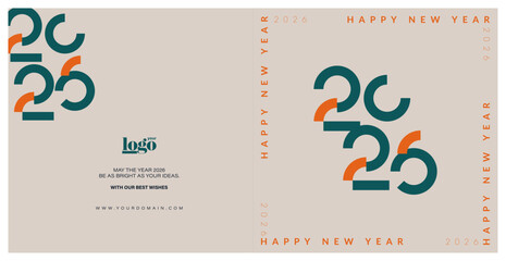 2026 logo and premium wish card. Happy new Year.
