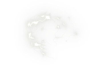Abstract white light PNG overlay with glowing elements, featuring soft curves and dynamic shapes, ideal for creative design projects and enhancing visual storytelling