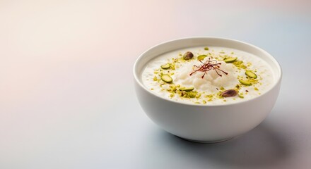 Creamy Rice Pudding with Pistachios and Saffron