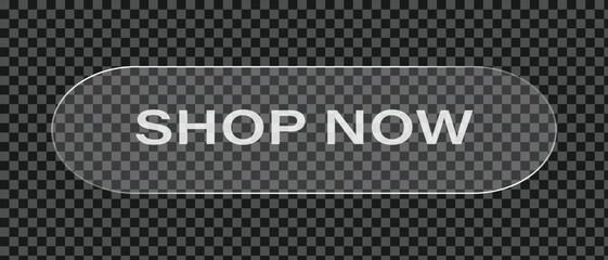Transparent GlassEffect 'SHOP NOW' Button