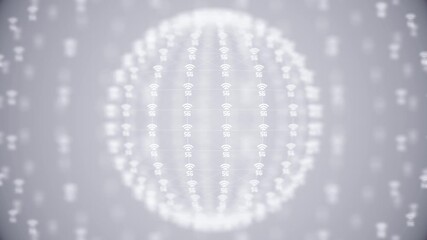5G Network Sphere Animation – Futuristic Wireless Connectivity Digital Background - Powered by Adobe