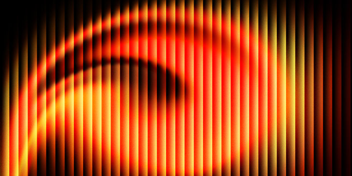 Fiery orange wave glass Background. Bright molten orange swirl with glass refraction and noise overlay.