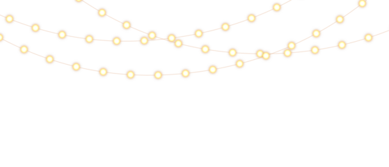 Png christmas lights on a transparent background. Christmas light PNG. Set of Christmas glowing garlands. For advertising invitations, web banners, postcards. Vector. Christmas decoration, LED lam