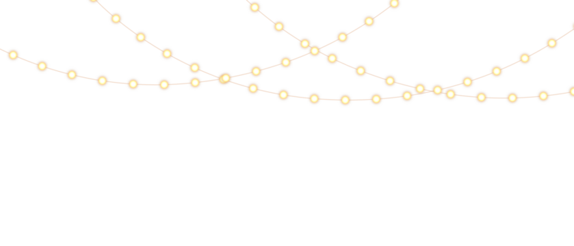 Png christmas lights on a transparent background. Christmas light PNG. Set of Christmas glowing garlands. For advertising invitations, web banners, postcards. Vector. Christmas decoration, LED lam - Powered by Adobe