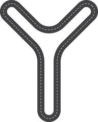 Race Track in Letter Y Shape, Road Track