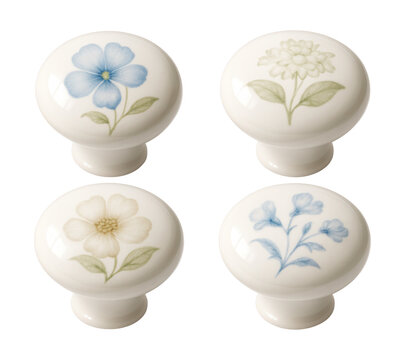 Ceramic drawer knobs to refresh your kitchen cabinet's appearance.