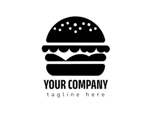 burger logo icon, icon isolated on white background type 2
