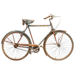 Obraz premium Vintage bicycle art rusting time worn wheels bicycle image illustration antique style transport