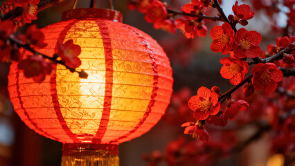 Fototapeta premium Traditional Cultural Chinese Red Lantern Decor