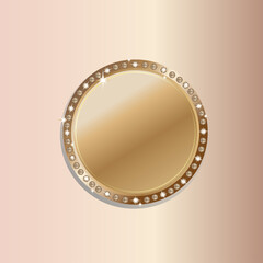 gold frame on the wall