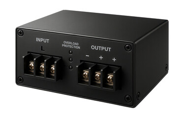 Fototapeta premium Heavy-duty power supply for large LED strip setups, with overload protection and